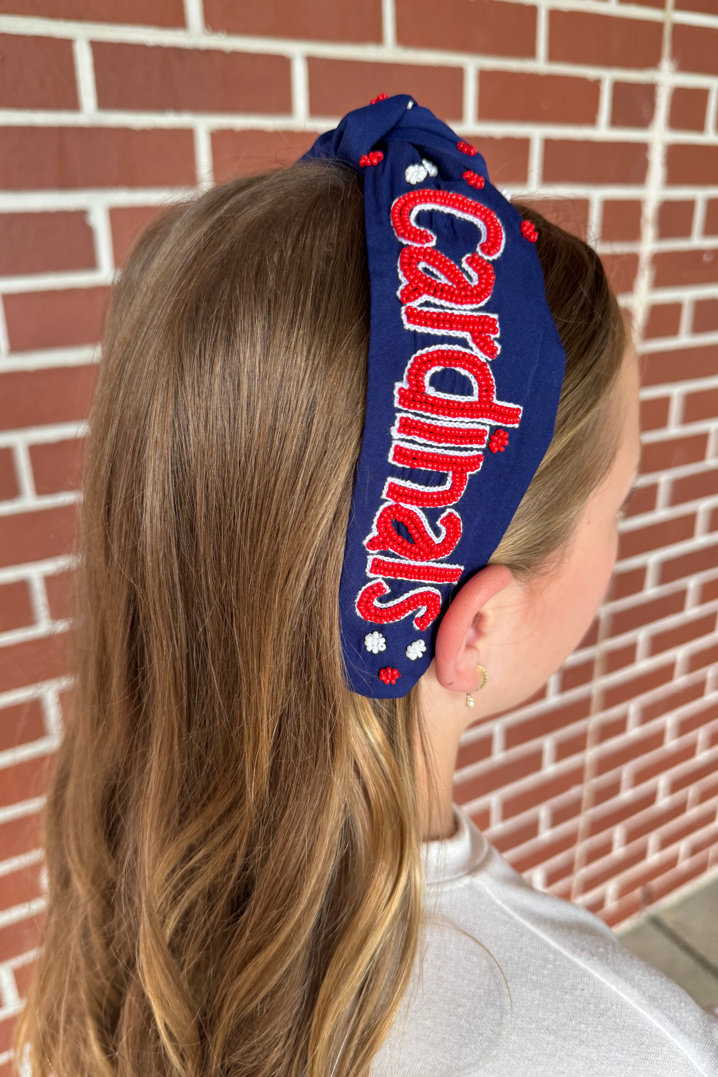 Beaded SGS Cardinals Headband
