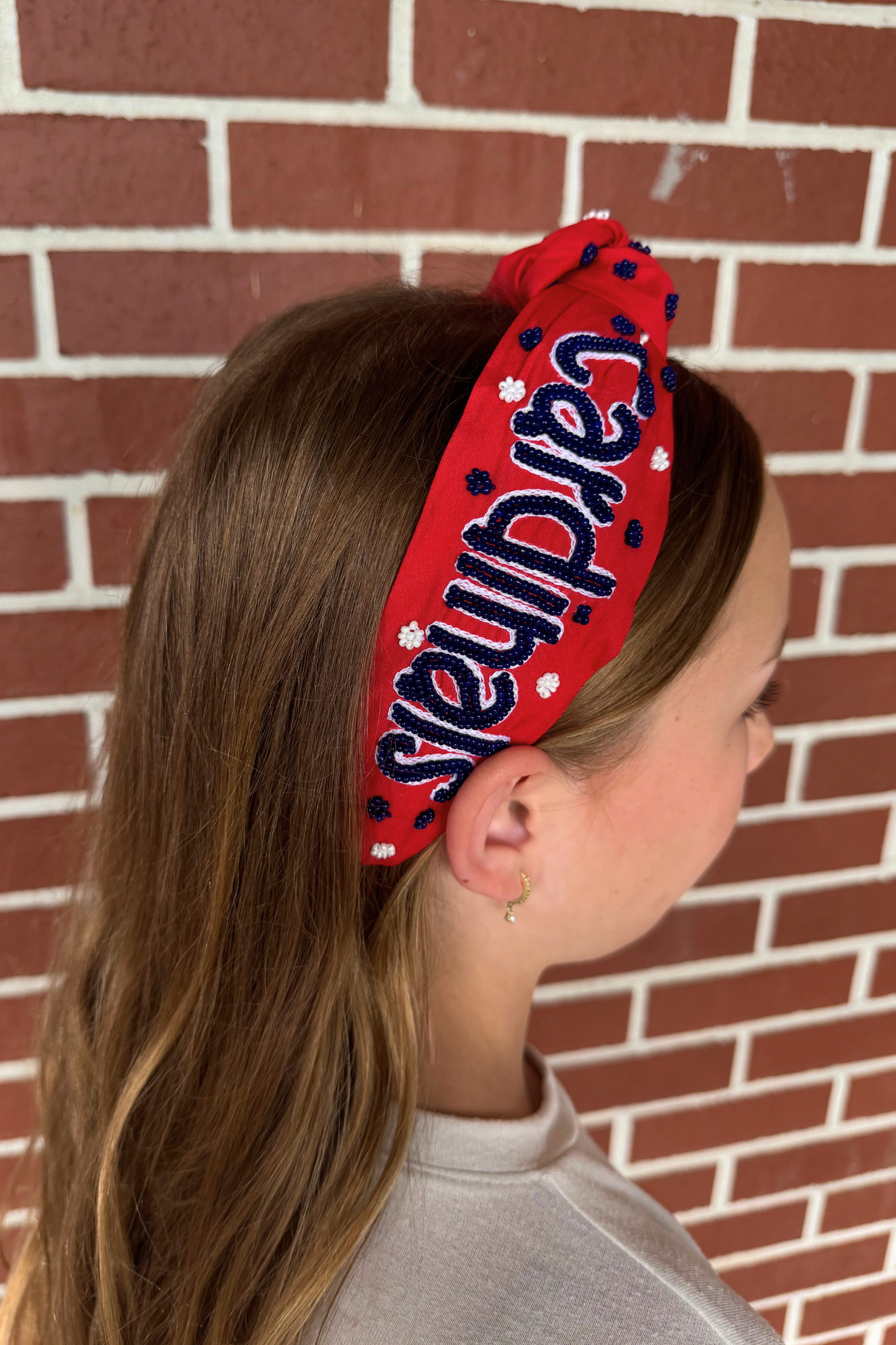 Beaded SGS Cardinals Headband