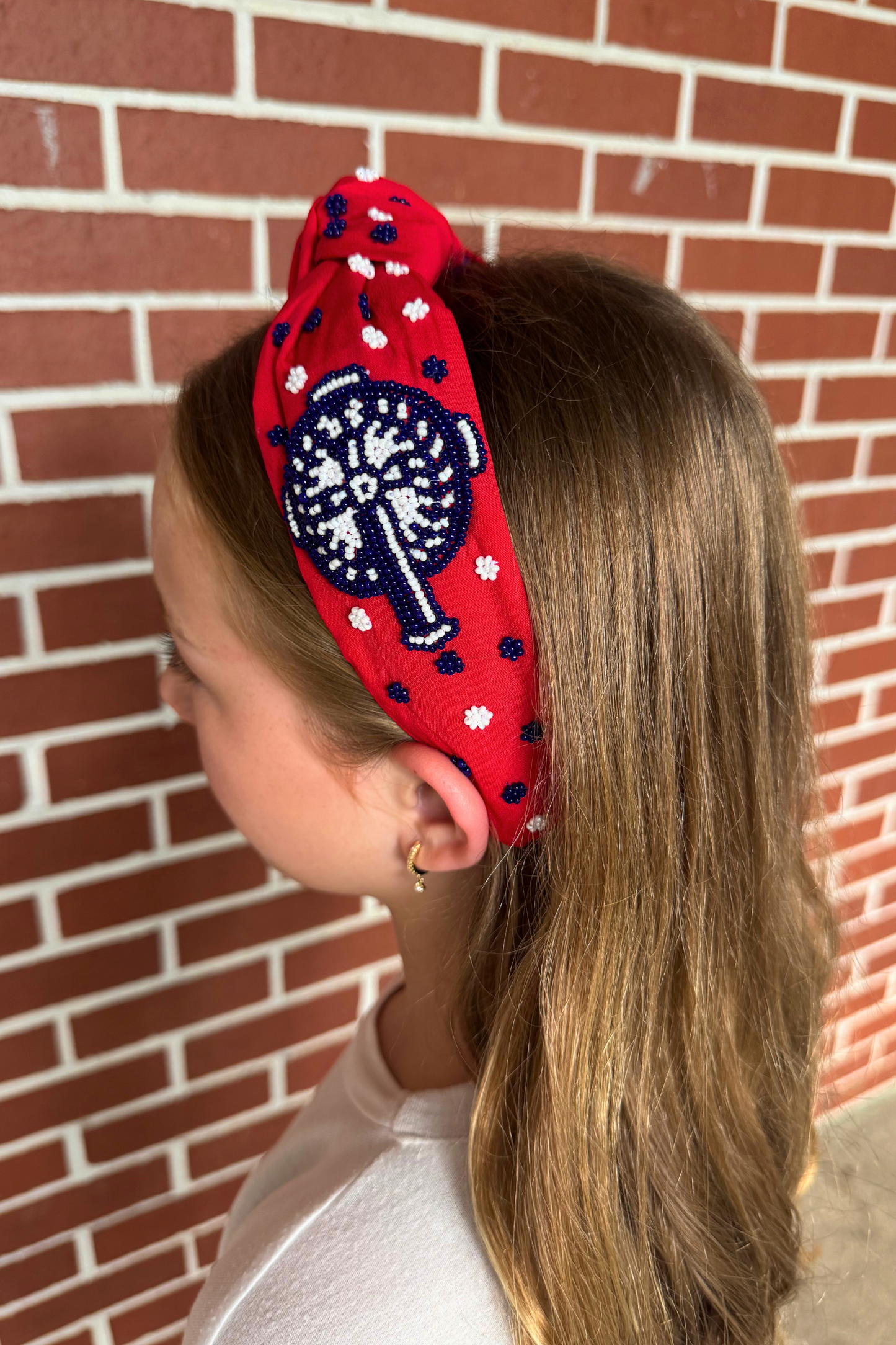 Beaded SGS Cardinals Headband