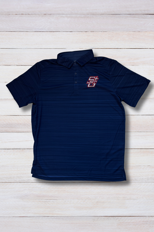 Mens' Navy Athletic Logo Dri-Fit Polo