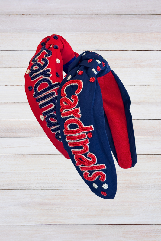Beaded SGS Cardinals Headband