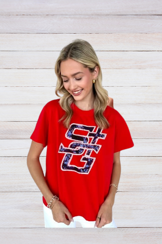 Red SG Sparkle T Shirt