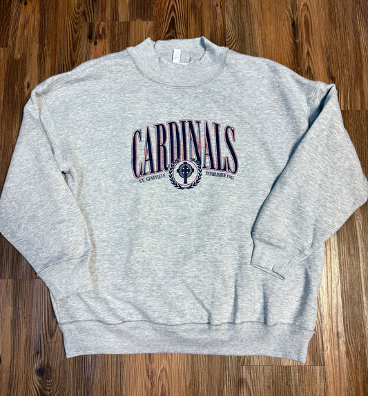 Mock-neck Cardinal Sweatshirt